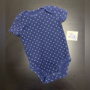 ⭐️5/$10.00⭐️ Carter's 9m Navy Blue Polka Dot Onesie